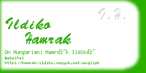 ildiko hamrak business card